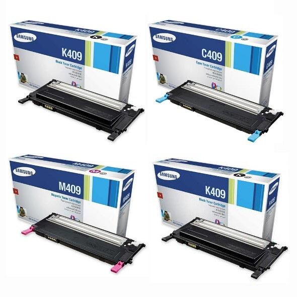 Set 4 GENUINE Sealed Bag SAMSUNG K409 M409 C409  Toners KCM NO YELLOW