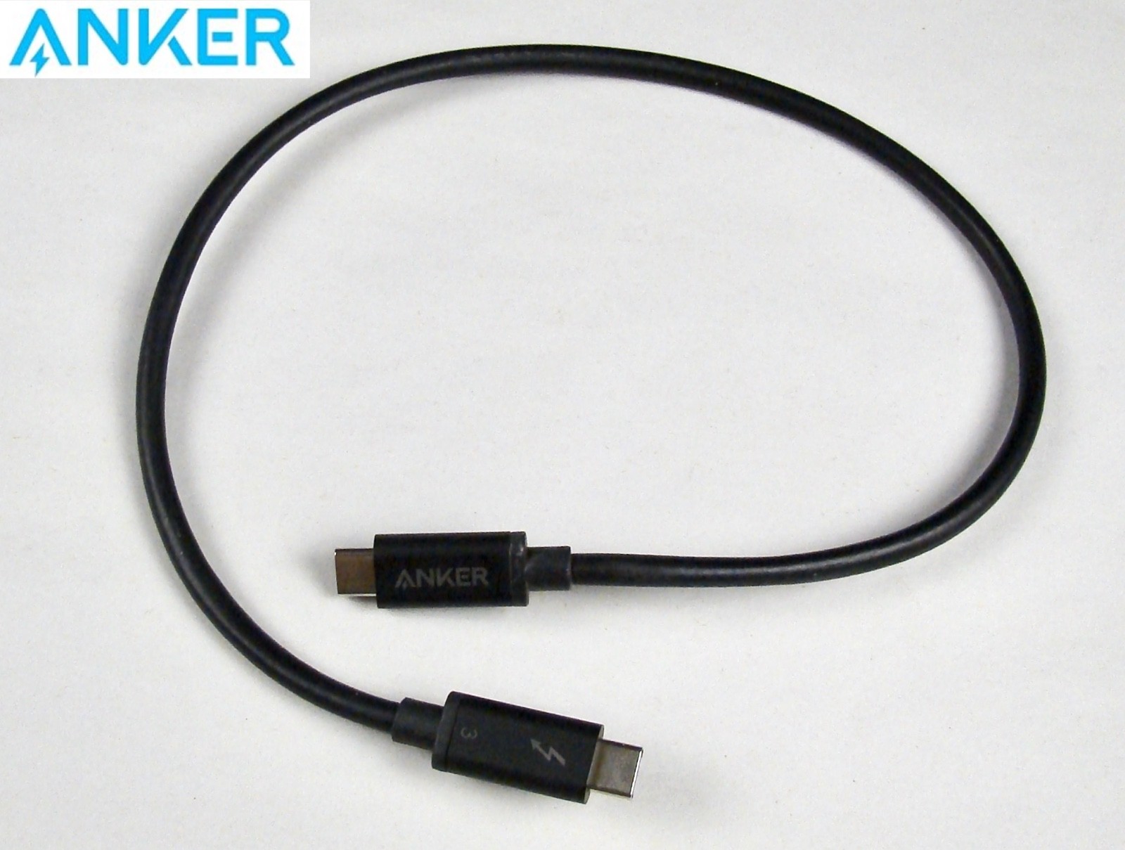 ANKER  1.6ft/0.5m USB C Cable Thunderbolt 3.0  100W Charging Supports 5K Display