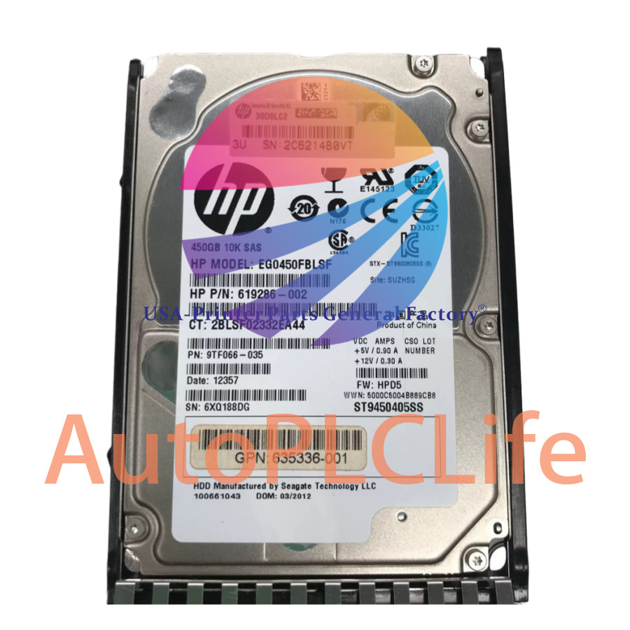 Fits For HPE 450GB 613921-001 AW612A 693569-002 10K6GSFF 2.5"SAS EVA M6625 Hdd