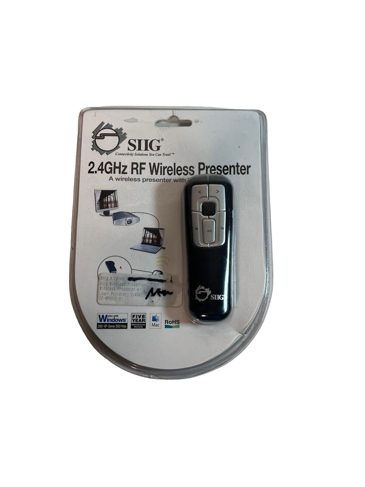 SIIG RF 2.4GHz Wireless Presenter USB Remote Control Presentation Lase Pointer