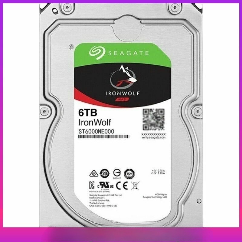 IronWolf Pro ST6000NE000 Seagate 6TB Hard Drive 3.5" Internal SATA 7200rpm New