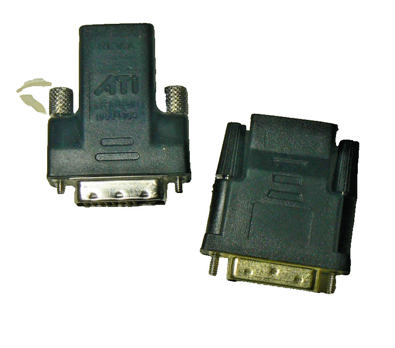 Lot of 2 HDMI to DVI Video Adapters - ATI Branded & Standard Fixed - Tested
