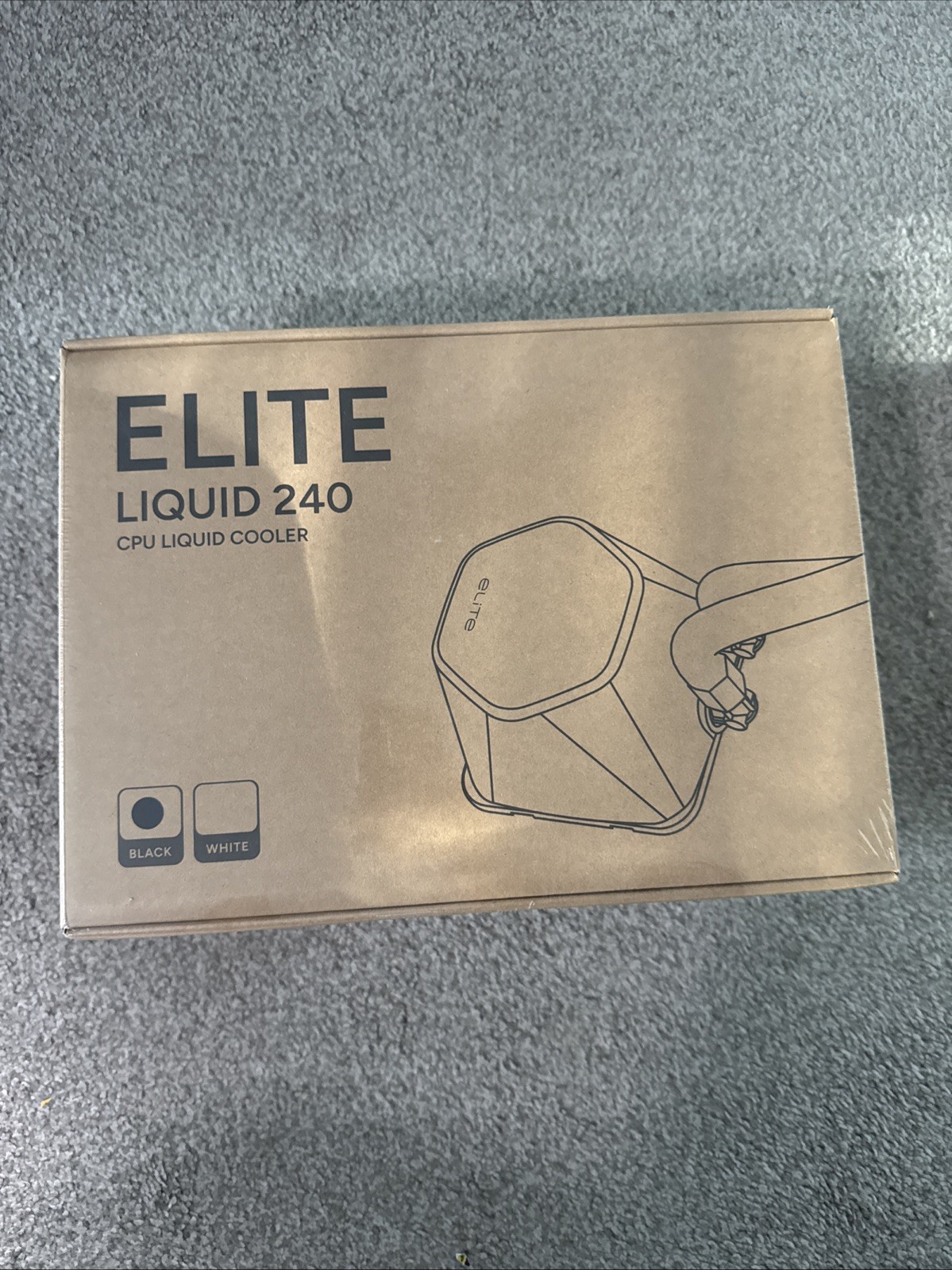 Cooler Master Elite Liquid 240 CPU AIO Ultra-Quiet Cooler Black - Brand New