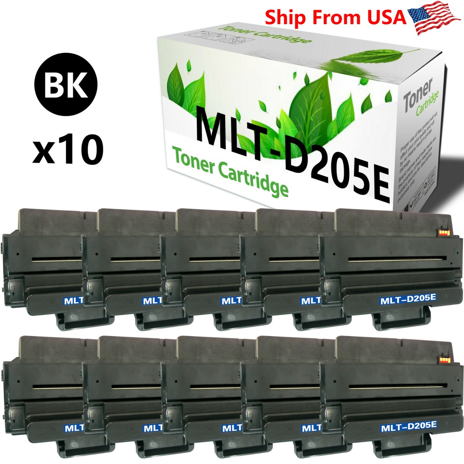 10 PK MLT-D205E MLT D205E Toner Cartridge for Samsung ML-3710D 3710DW 3712DW