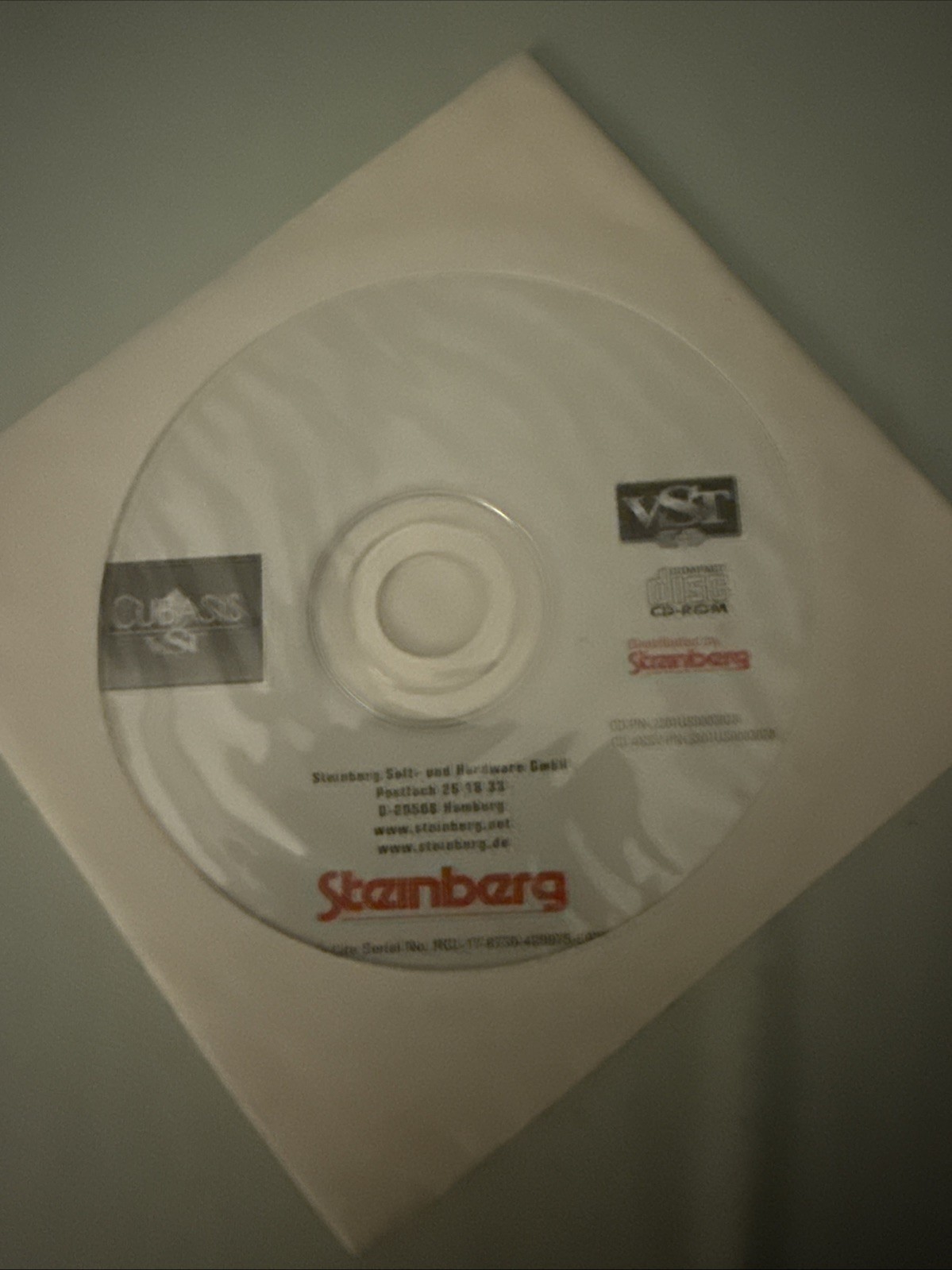 Vintage Original Cubasis VST Steinberg Software 1999 Rare Vintage Audio CD-ROM