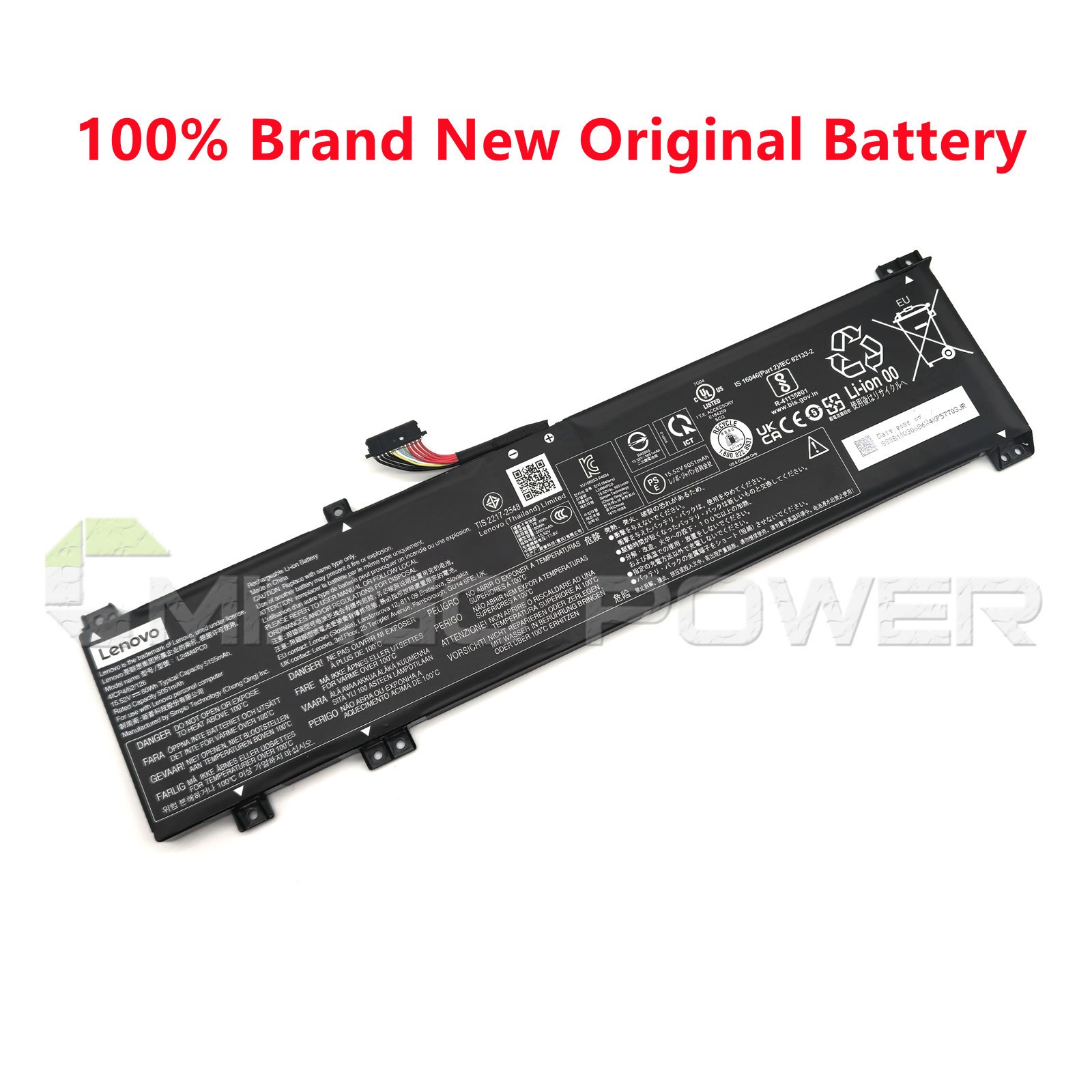 New Genuine L24M4PC0 L24N4PC0 Battery for Lenovo Legion Pro 5 16IAX10H 15AHP G10