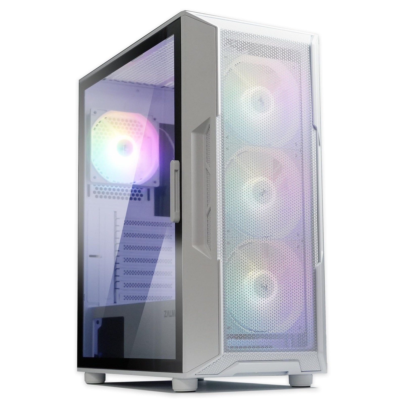 i3 Neo ATX Mid-Tower RGB Gaming PC Desktop Computer Case, White