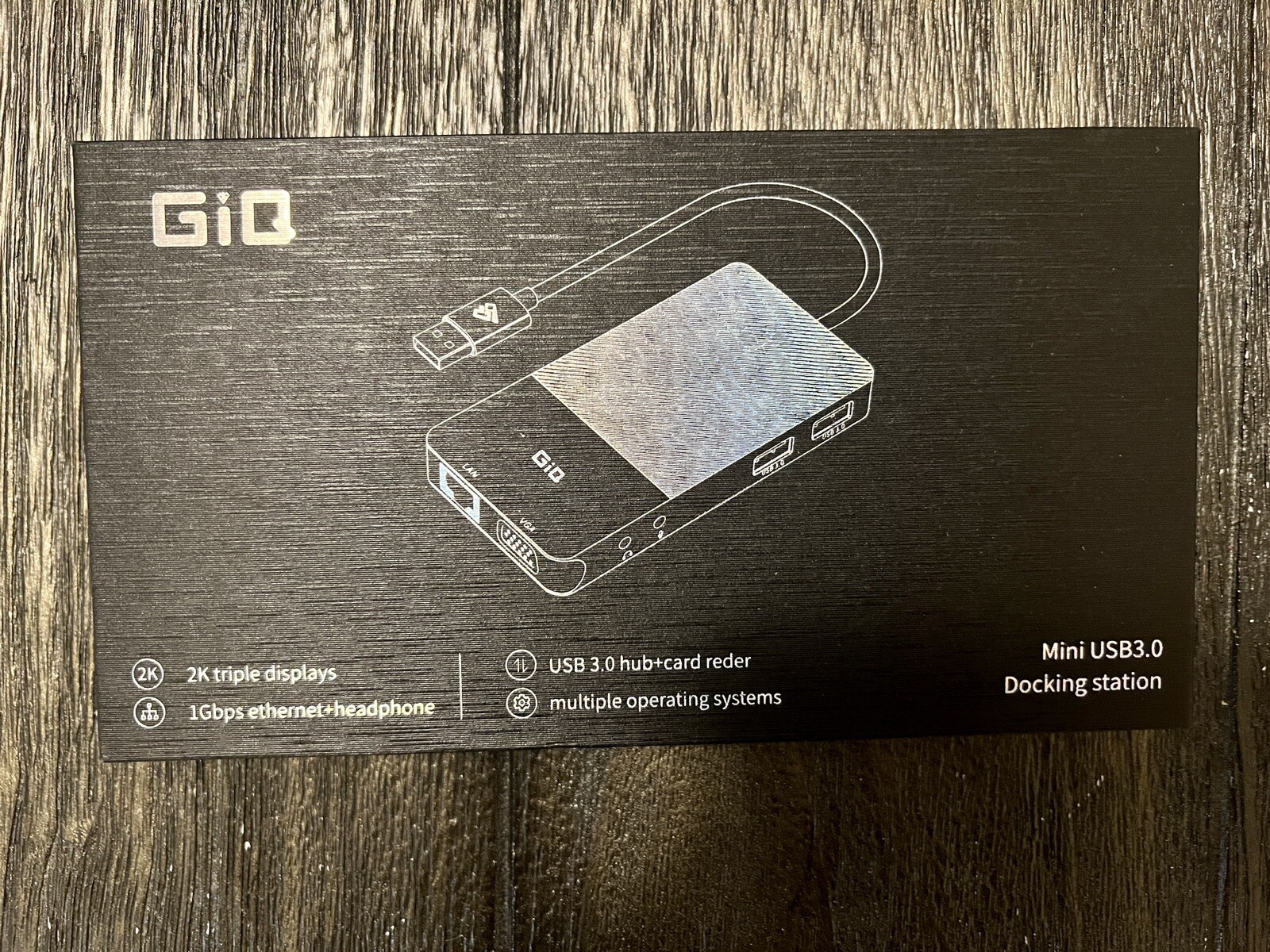 GIQ Mini USB Docking Station Compatible With USB3.0 - New (open Box)