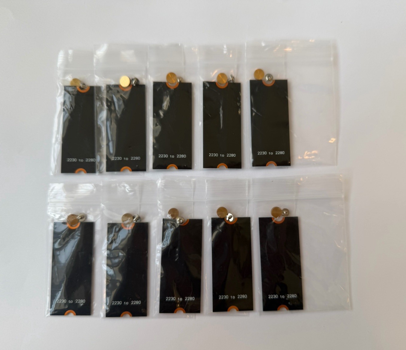 10 x M.2 NGFF NVMe Pcie Extend Adapter, 2230 to 2280 SSD Extension Bracket Card