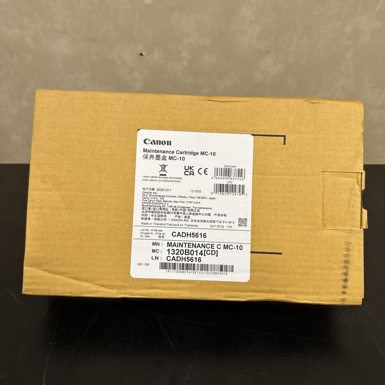 Canon MC-10 Maintenance Cartridge, IPF650 655 680 685 750 770 755 780 1320B014BA