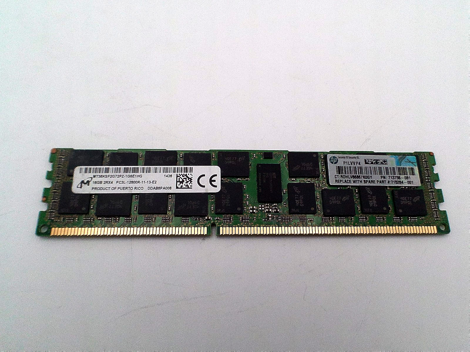 HPE SERVER MEMORY 16GB PC3L-12800R (713756-081)