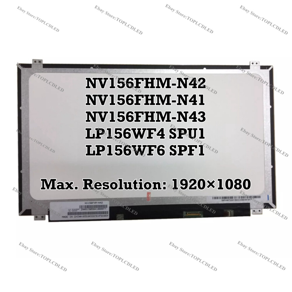 NV156FHM-N42 Fit NV156FHM-N41 NV156FHM-N43 LP156WF4 SPU1 LP156WF6 SPF1 IPS LCD