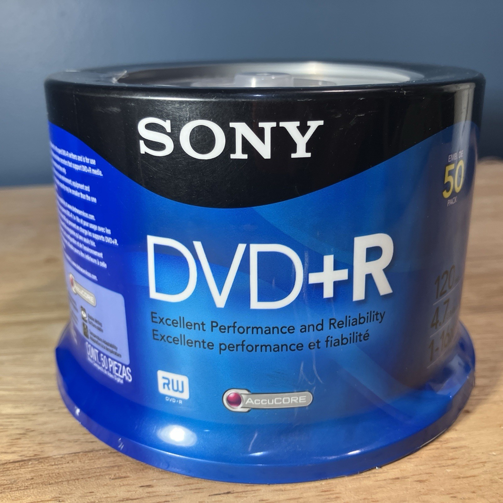 Sony DVD+R 50 Pack 4.7 GB 120 Min Blank Media Disc 1x-16x Brand New Sealed