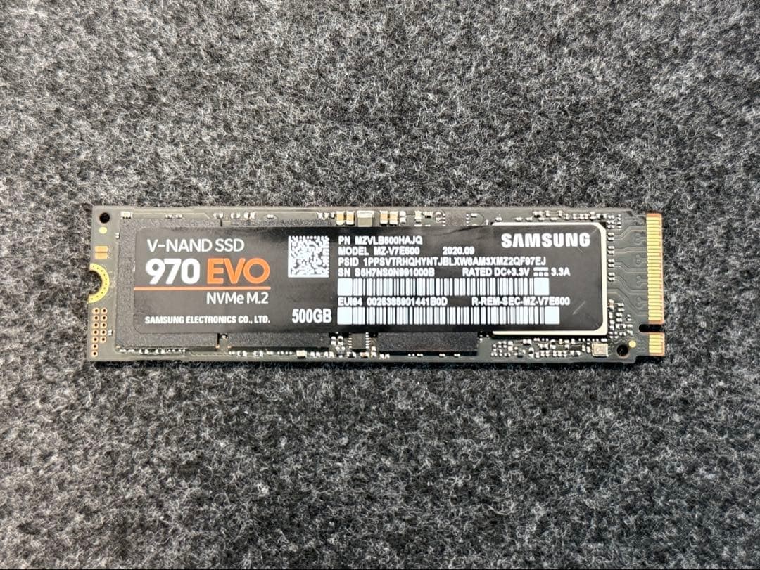 Samsung 970 EVO 500GB NVMe M.2 2280 PCIe Gen 3.0 x4 Internal SSD