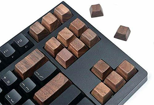 Handmade OEM Black Walnut Solid Wood Keycaps for Cherry MX Mechanical Keyboard