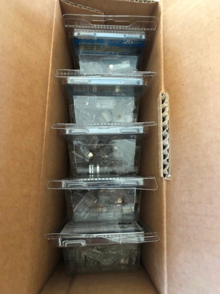 Case of 125 Ideal 85–346 Rj-45 Cat 5e Modular Plug 8 Position, 8 Contact