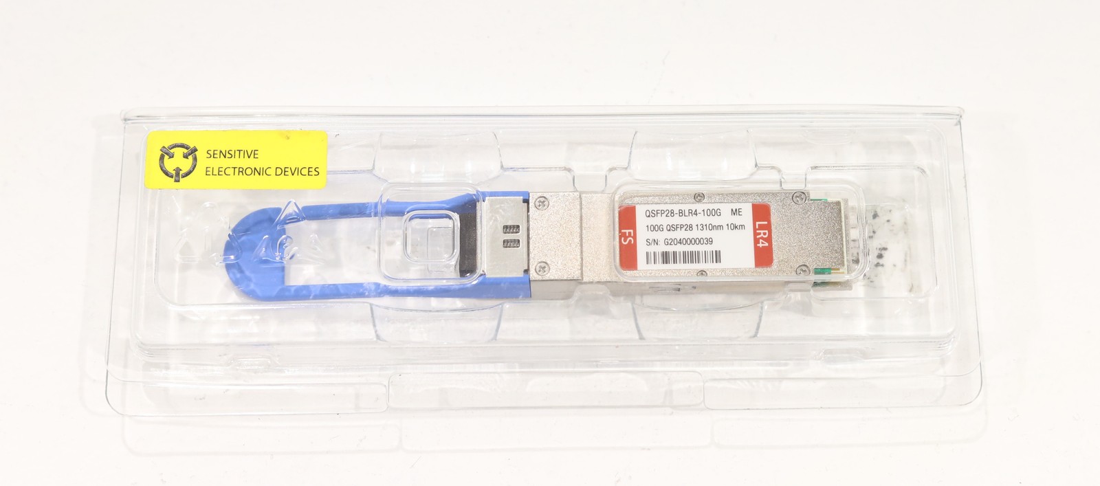 FS 100GbE QSFP28 1310nm 10km Transceiver Module P/N: QSFP28-BLR4-100G (Open Box)