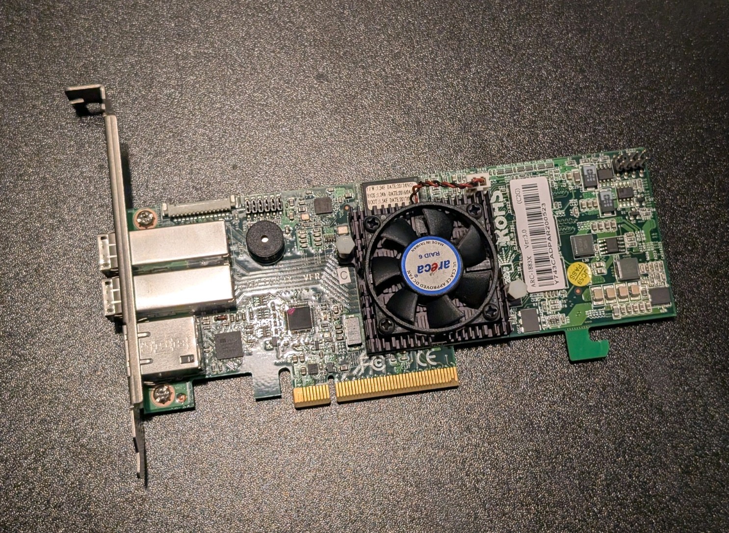 Areca ARC-1883X 12Gb/s Dual-Core PCIe 12g SAS/SATA RAID Controller Mac Win Linux