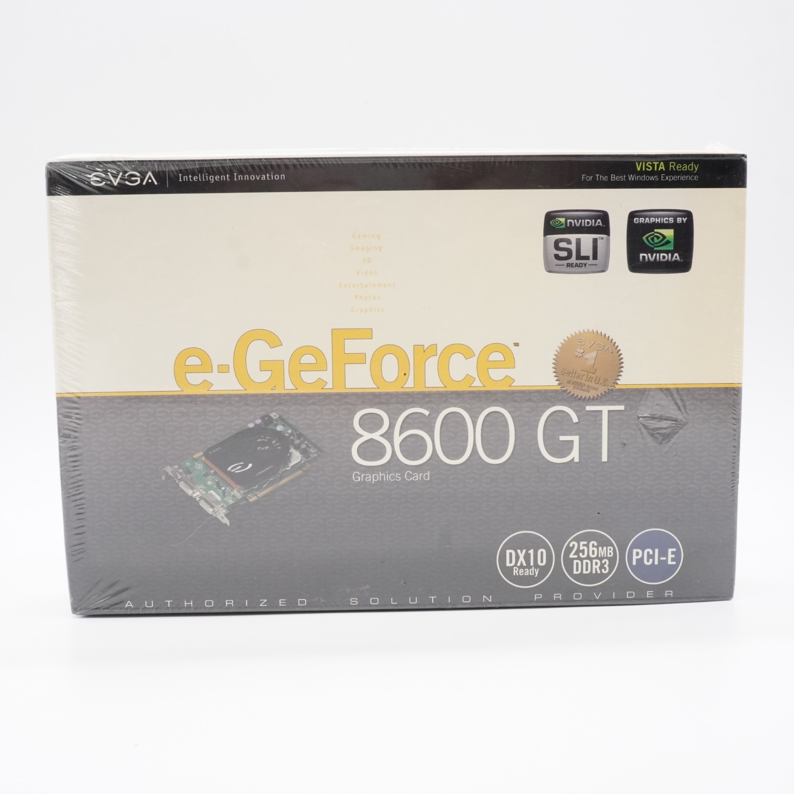 EVGA e-GeForce 8600 GT Graphics Card 256MB 256MB DDR3 PCI-E DX10 New Sealed