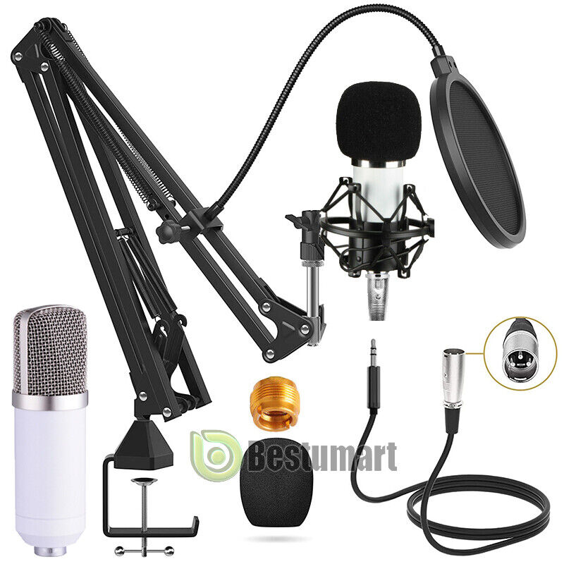 Conjunto De Microfono De Condensador, Bm-800 Kit De Microfono Con Suspension