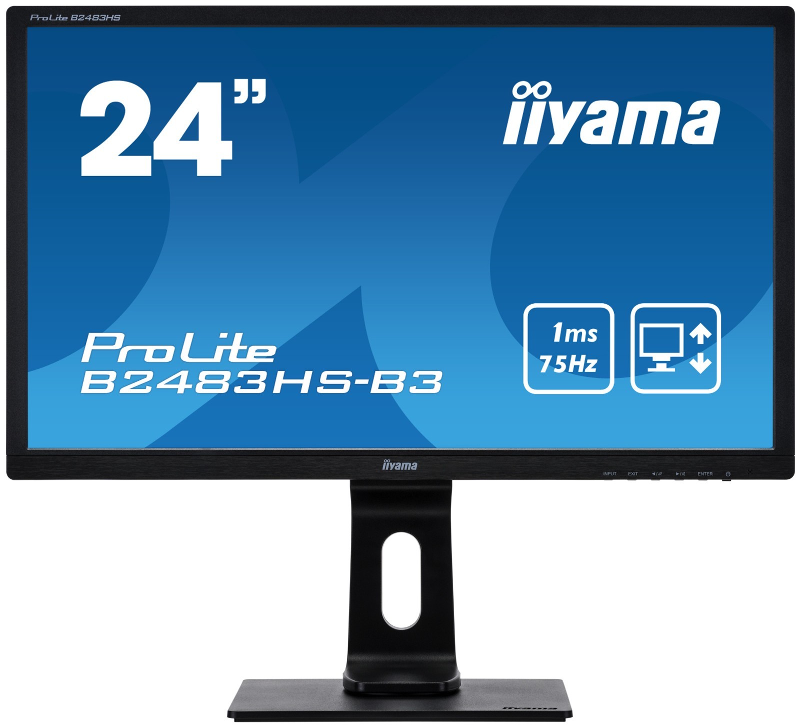 iiyama ProLite B2483HS Multimedia/Pivot - Excellent 24” Full HD LED Monitor -