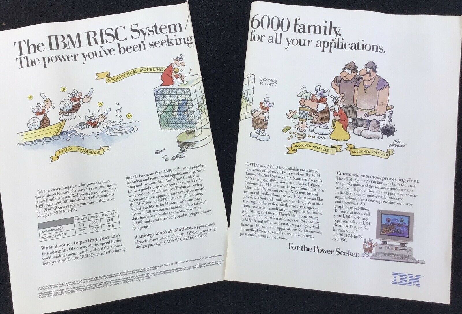 USA Vintage 1991 Ad for IBM RISC System/6000