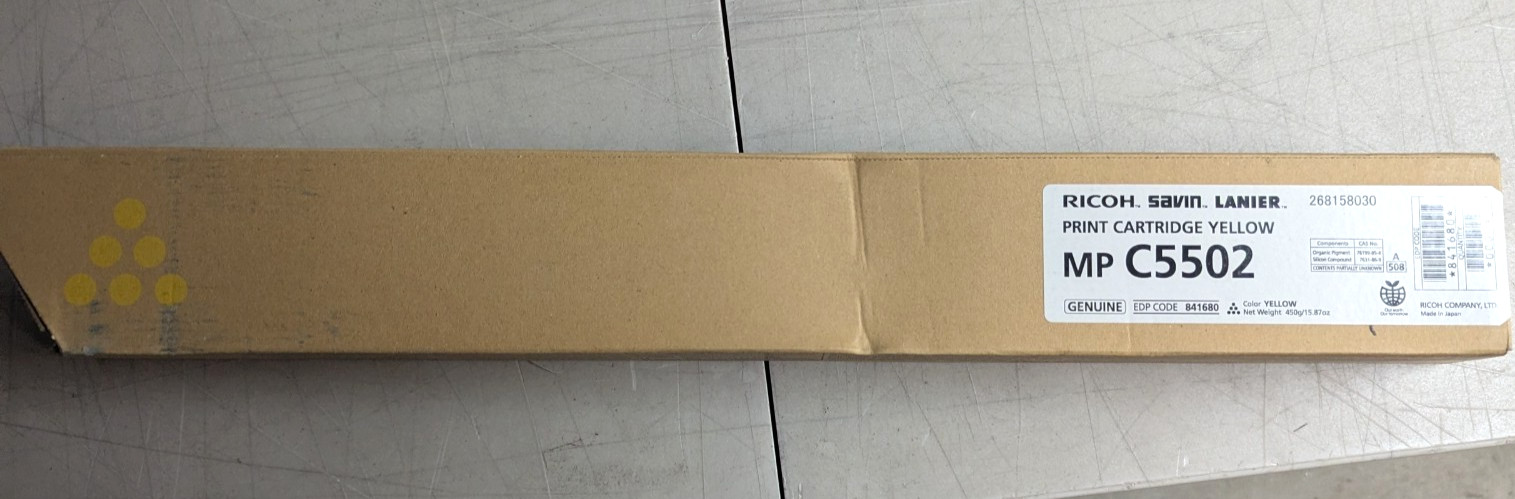 ✨ Yellow Genuine Ricoh Savin Lanier MP C5502 Toner 841680 - brand new sealed pkg