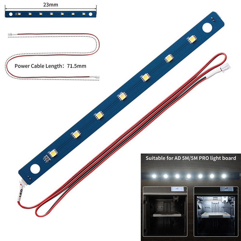 High Brightness LED Light Strip Set for FLASHFORGE Adventurer 5M Pro 3D Printer