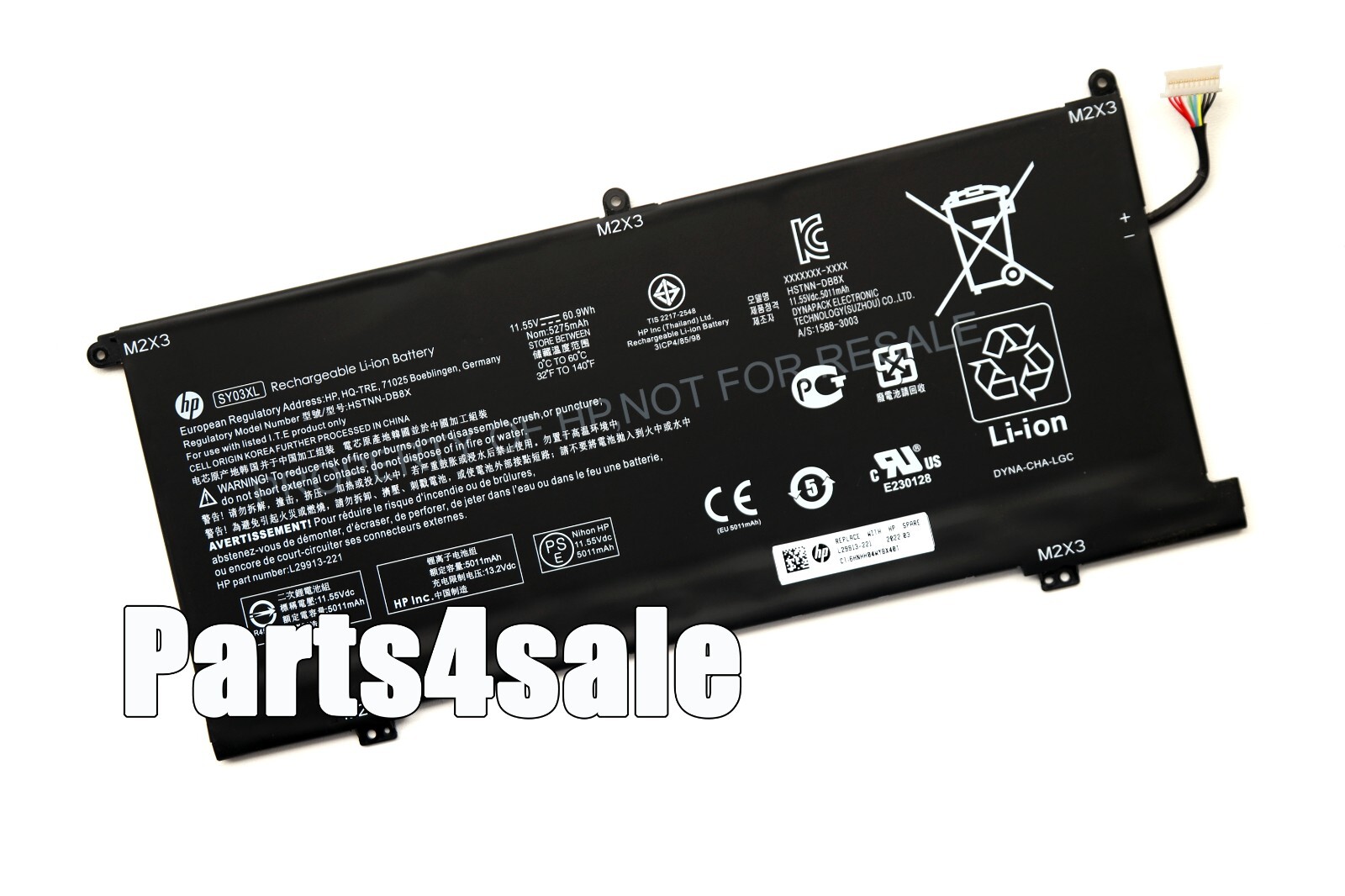 New Genuine SY03XL 60.9Wh Battery for HP Chromebook X360 14-DA0021NR HSTNN-DB8X