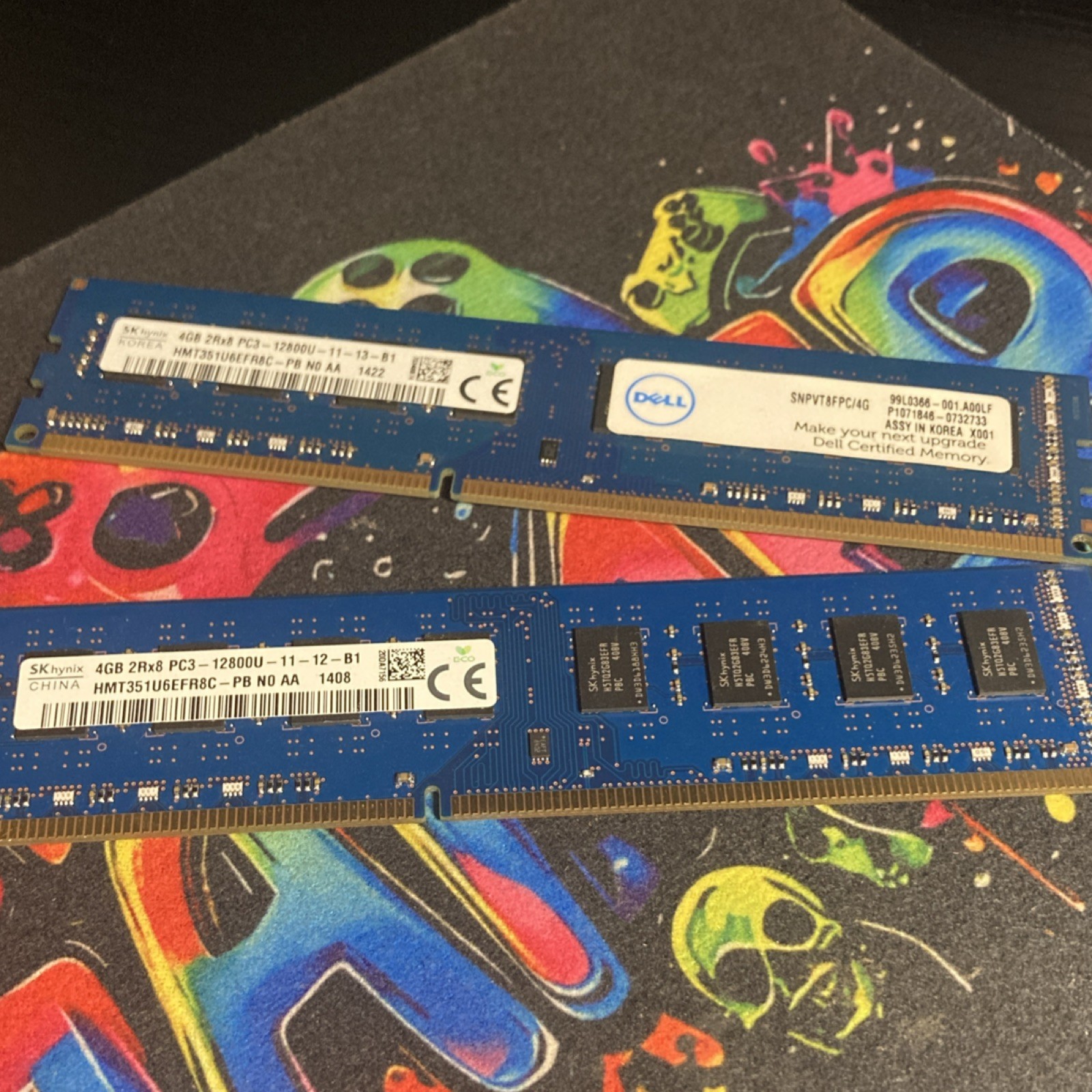 SK hynix 8GB (2x4GB) DDR3 PC3-12800U ECC DIMM 240-Pin Server Memory
