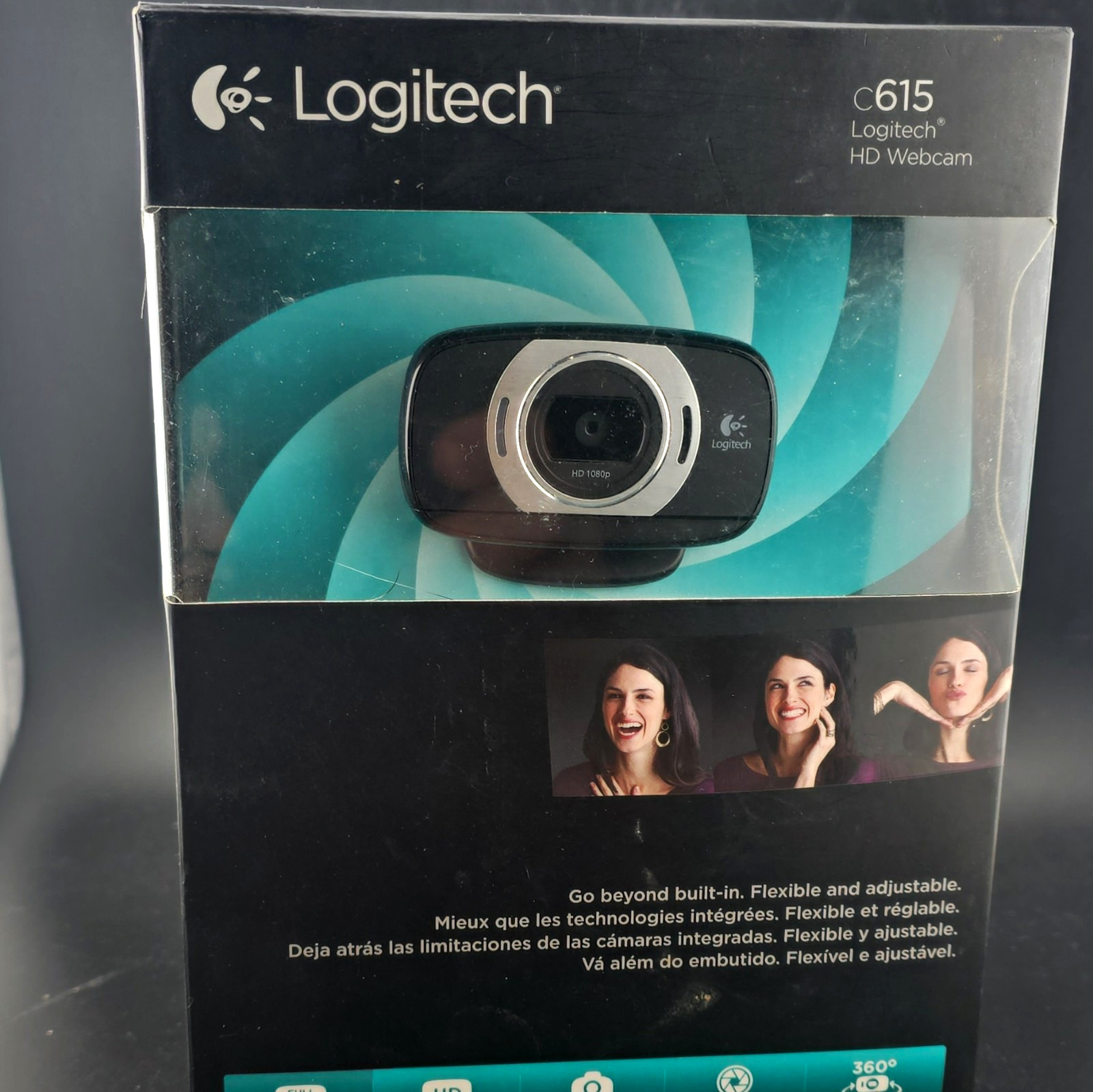 Logitech C615 Full HD Portable Webcam - Black
