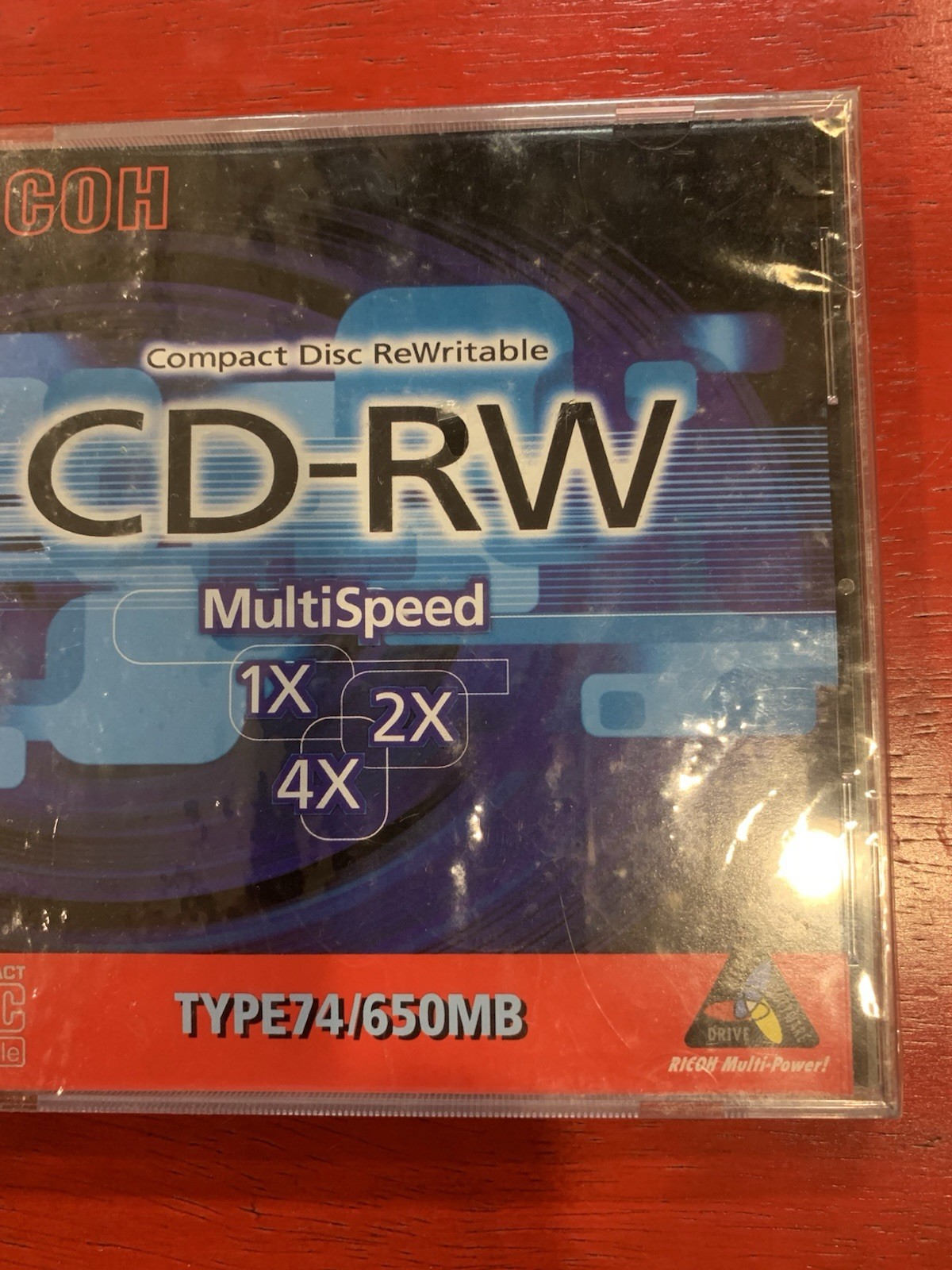 Ricoh CD-RW 650MB 74min Rewritable Disc 1x 2x 4x MultiSpeed New Sealed