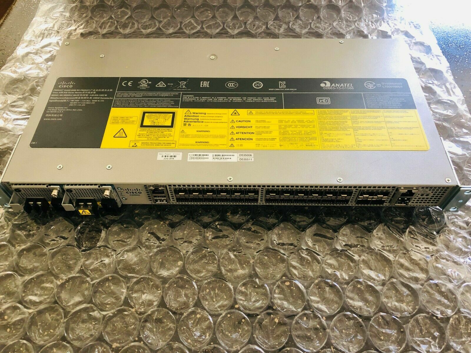 Cisco ASR-920-24SZ-M Aggregation Services Router DC PWR SPLY &12x1GEupgradelicen