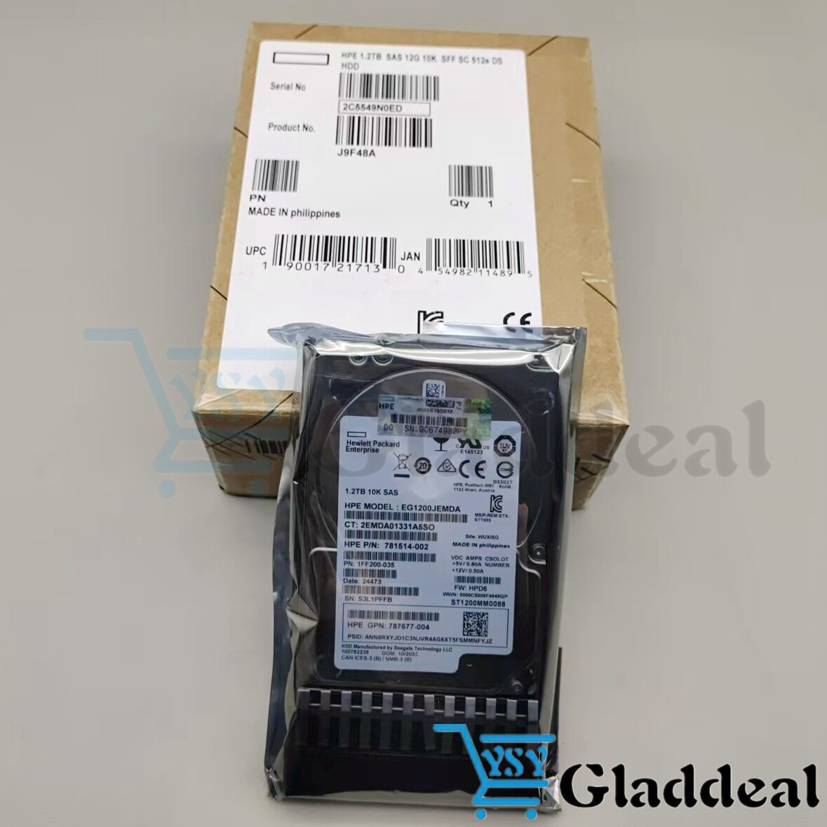 New J9F48A 787648-001 HPE MSA 1.2TB 10K 12G 2.5 SAS DUAL PORT HDD HARD DRIVE