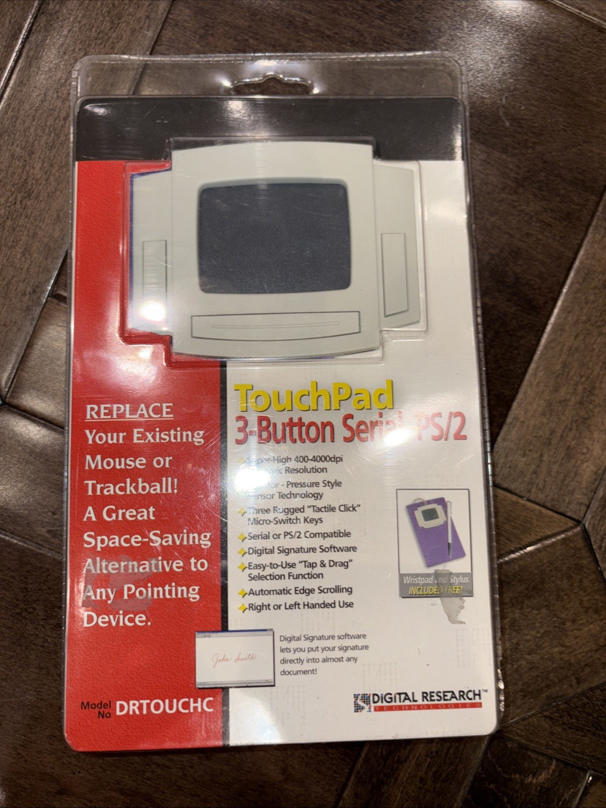 Vintage Rare Digital Research Technology DRTOUCHC touchpad 3-button Serial-PS/2