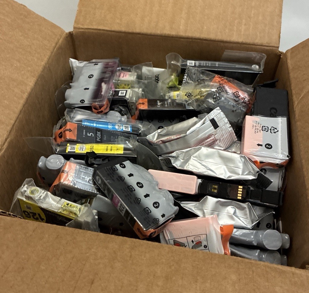 Huge Bulk Lot of 90 Epson Canon Lexmark Brother Ink