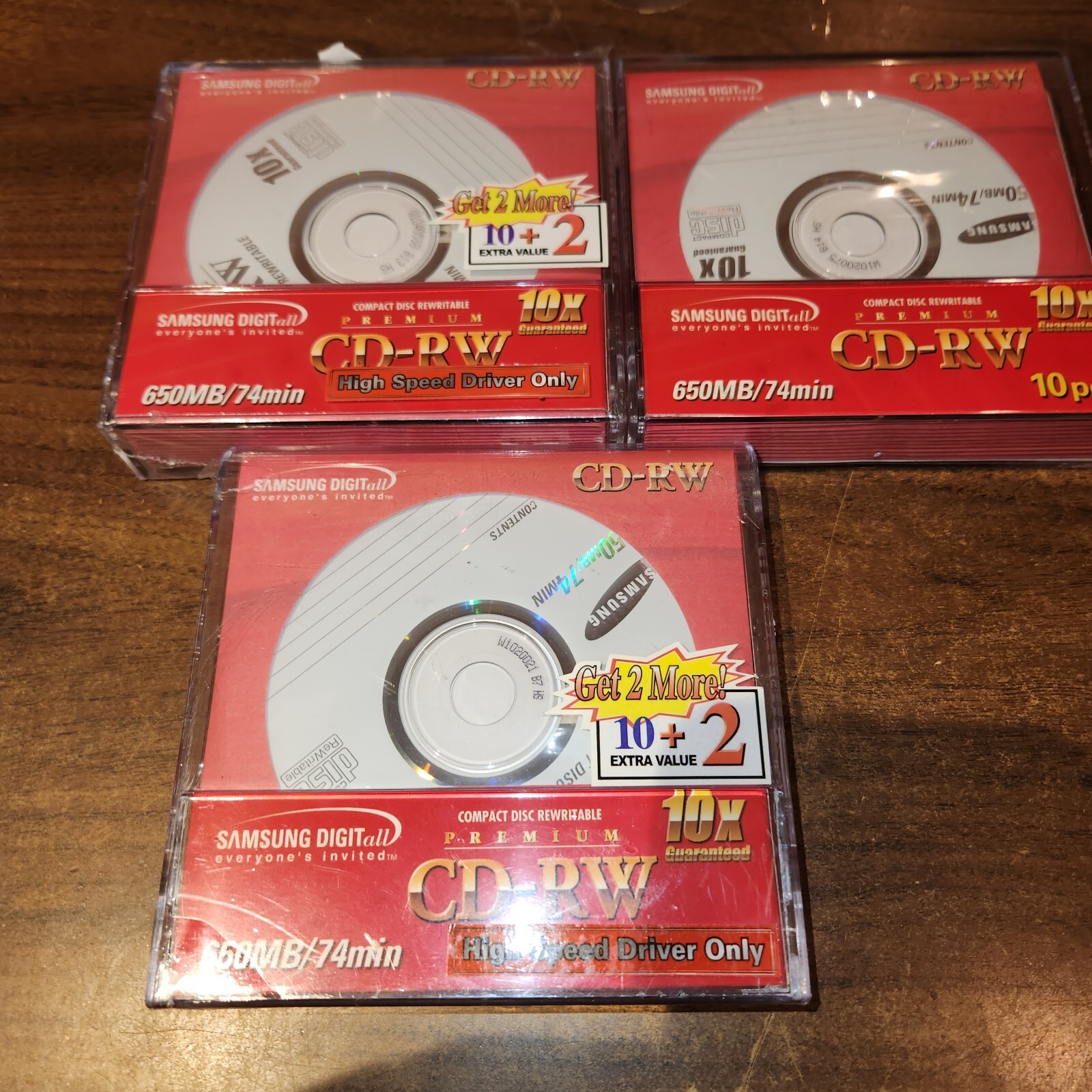 NEW SAMSUNG DIGITall Compact Disc Rewritable Premium CD-RW 650MB Lot of 34 cds