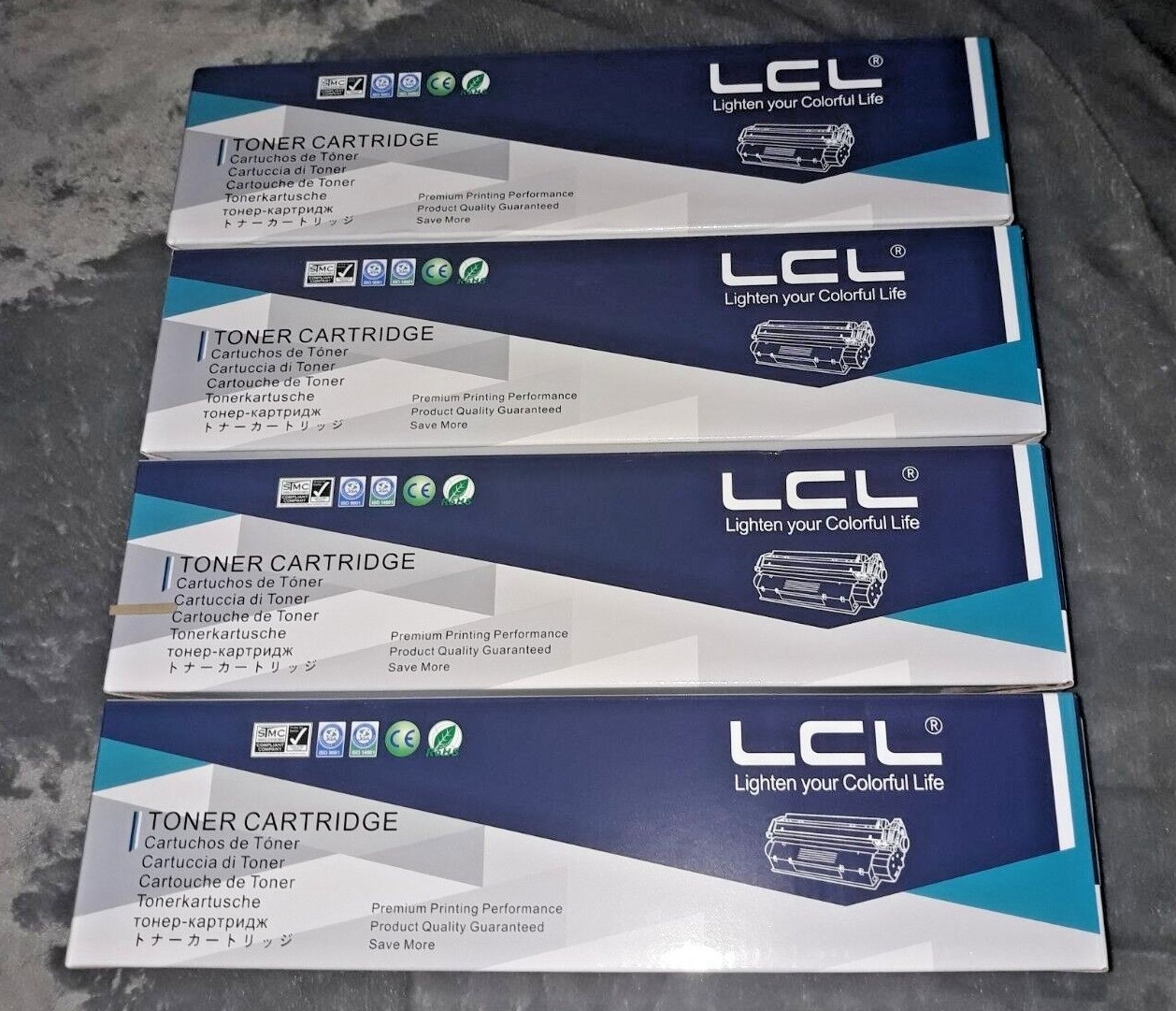 LCL Toner Cartridge Replacement for HP 130A CF350A CF351A CF352A, 4 in 1 pack