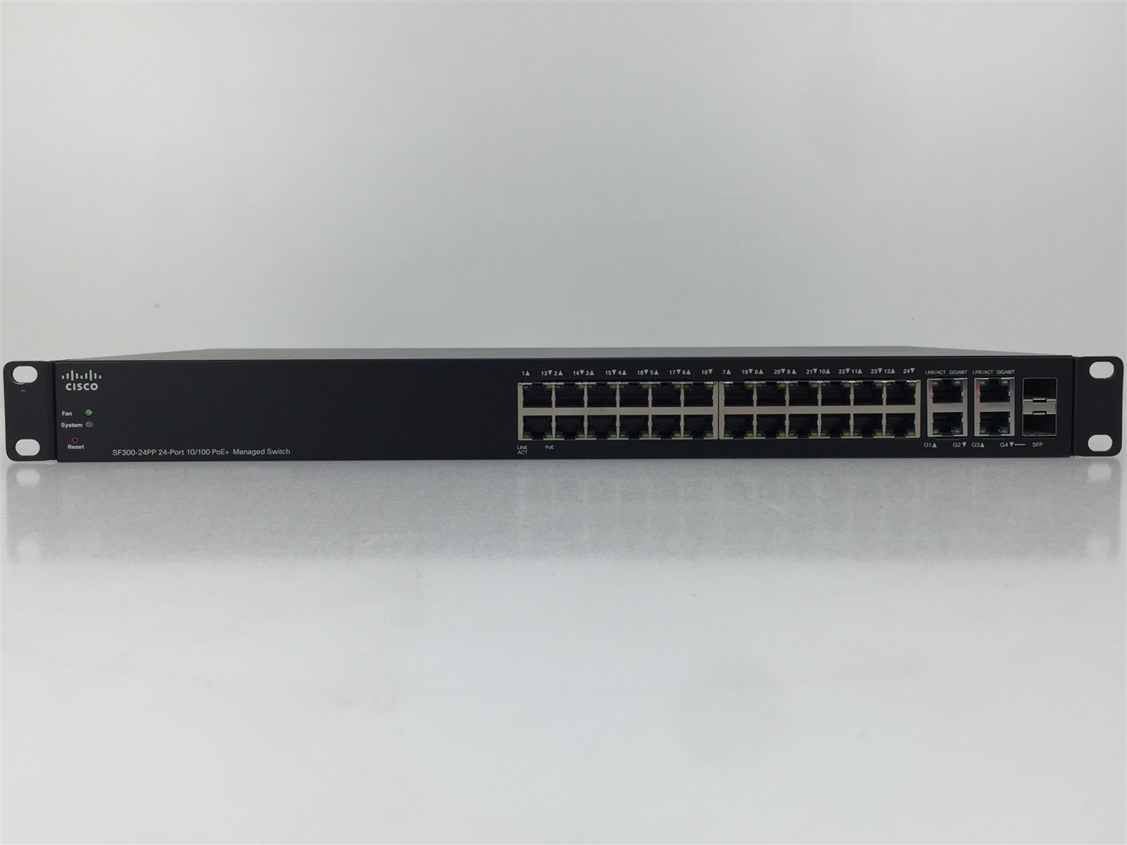 Cisco SF300-24PP 24-Port 10/100 PoE+ Managed Network Switch SF300-24PP-K9 V02