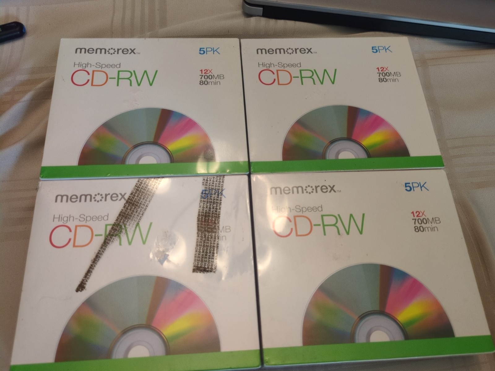 20 New, Memorex High Speed CD-RW Discs. 5-Packs  12x /700MB/80 Minute, 