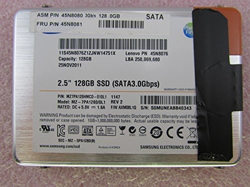 Lenovo 128GB SSD SATA Solid State Drive 45N8081 45N8076 Samsung MZ-7PA1280/0L1
