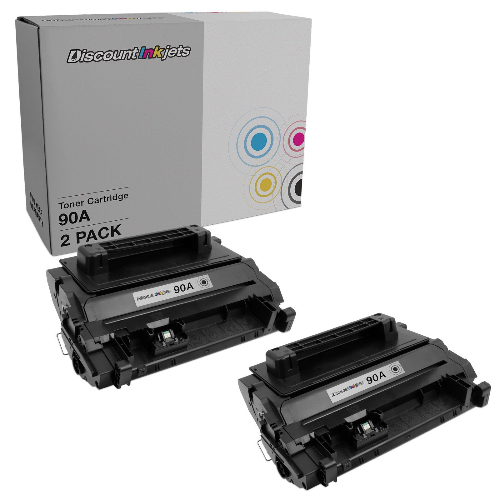 DI Compatible Toner Cartridge Replacements for 90A (2 Pack - Black)
