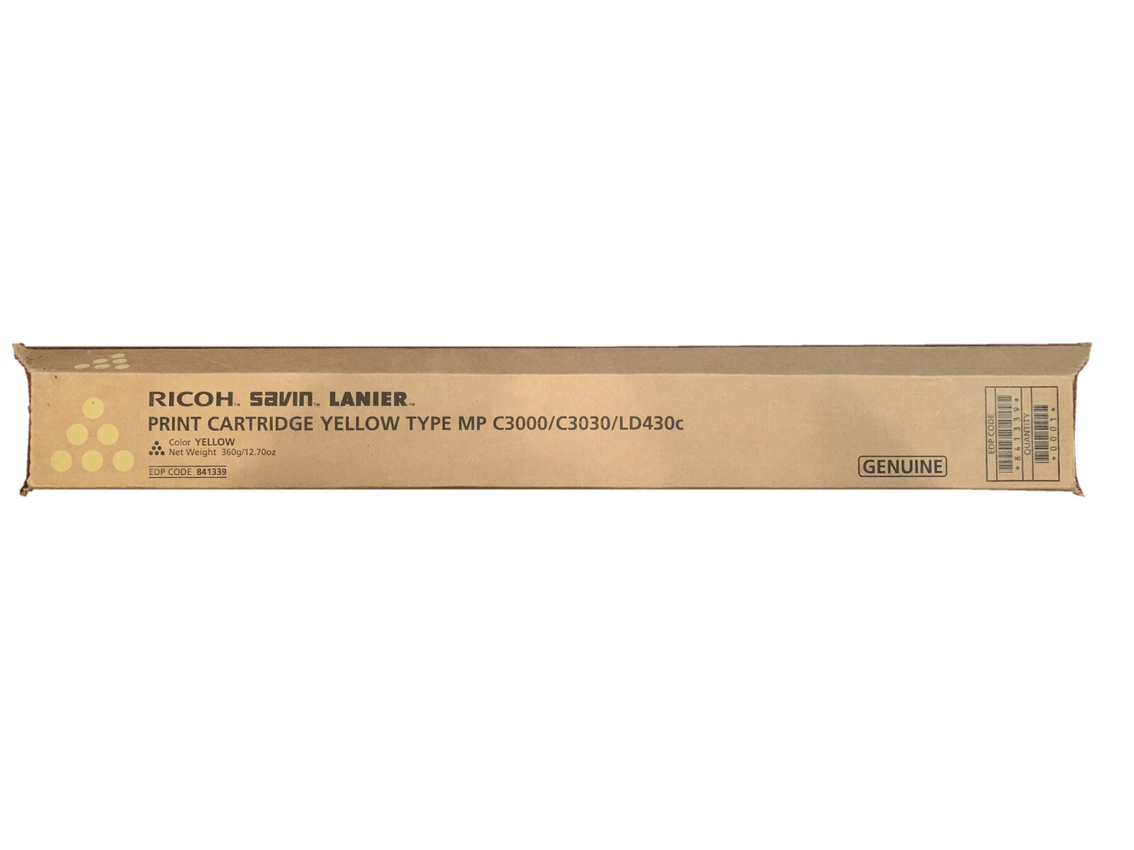 Ricoh, Print Cartridge Yellow For C3000/C3030/LD430c, P/N 841339