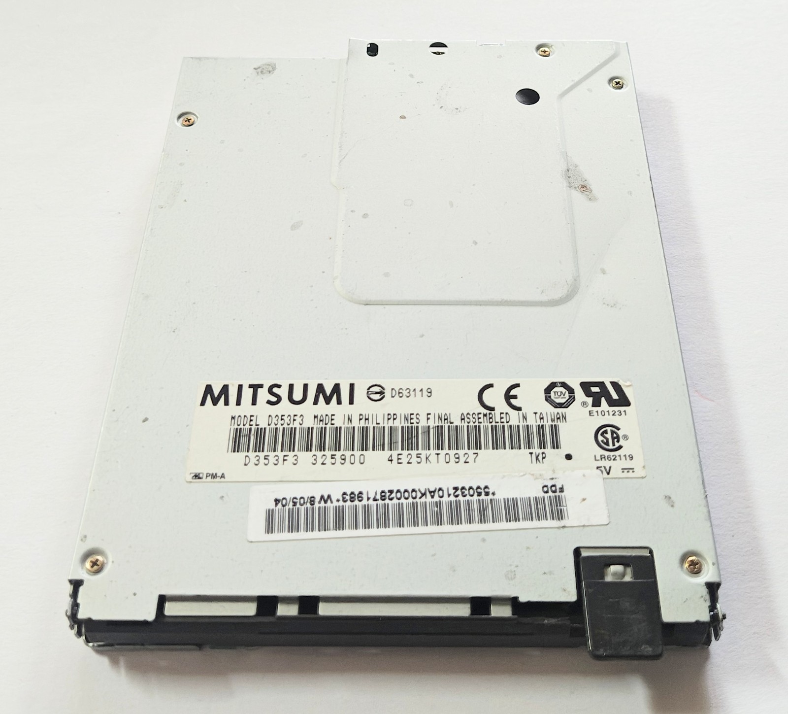 Mistumi 1.44 Slim 3.5in FDD No Bezel Black Door D353F3 Black Door and Button