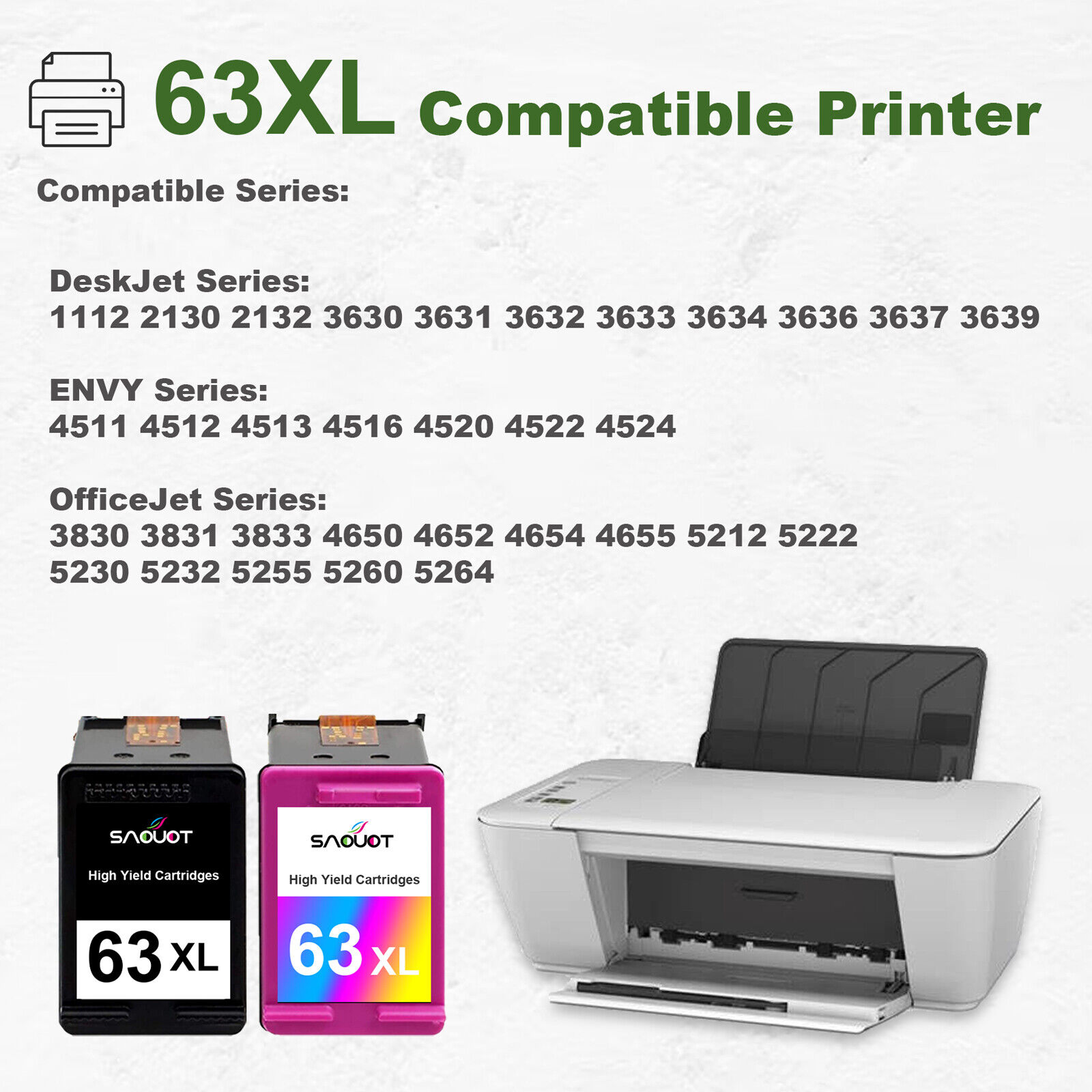 63XL 64XL 65XL 67XL Ink Cartridge Replacement for HP Printer Ink Cartridges Lot