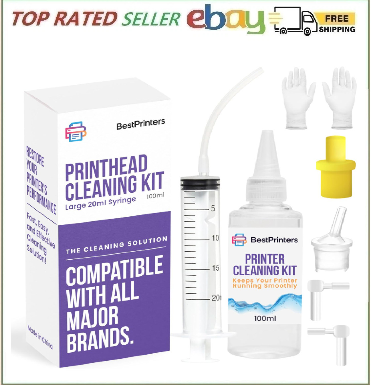 Best Printer Cleaning Kit for Epson, HP | Brother Inkjet Printhead Cleaning K...