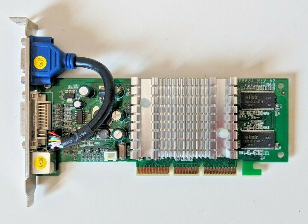 Sparkle NVIDIA GeForce FX5200 128MB DDR AGP PC Graphics Card TVO SP8834TV 128M