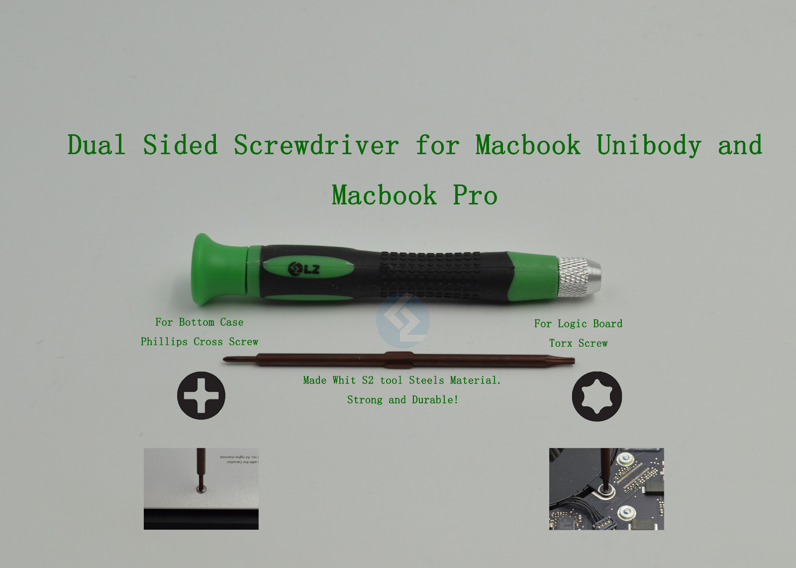 Dual Sided Phillips Cross and Torx T6 Screwdriver for Macbook Pro 13" 15" 17"