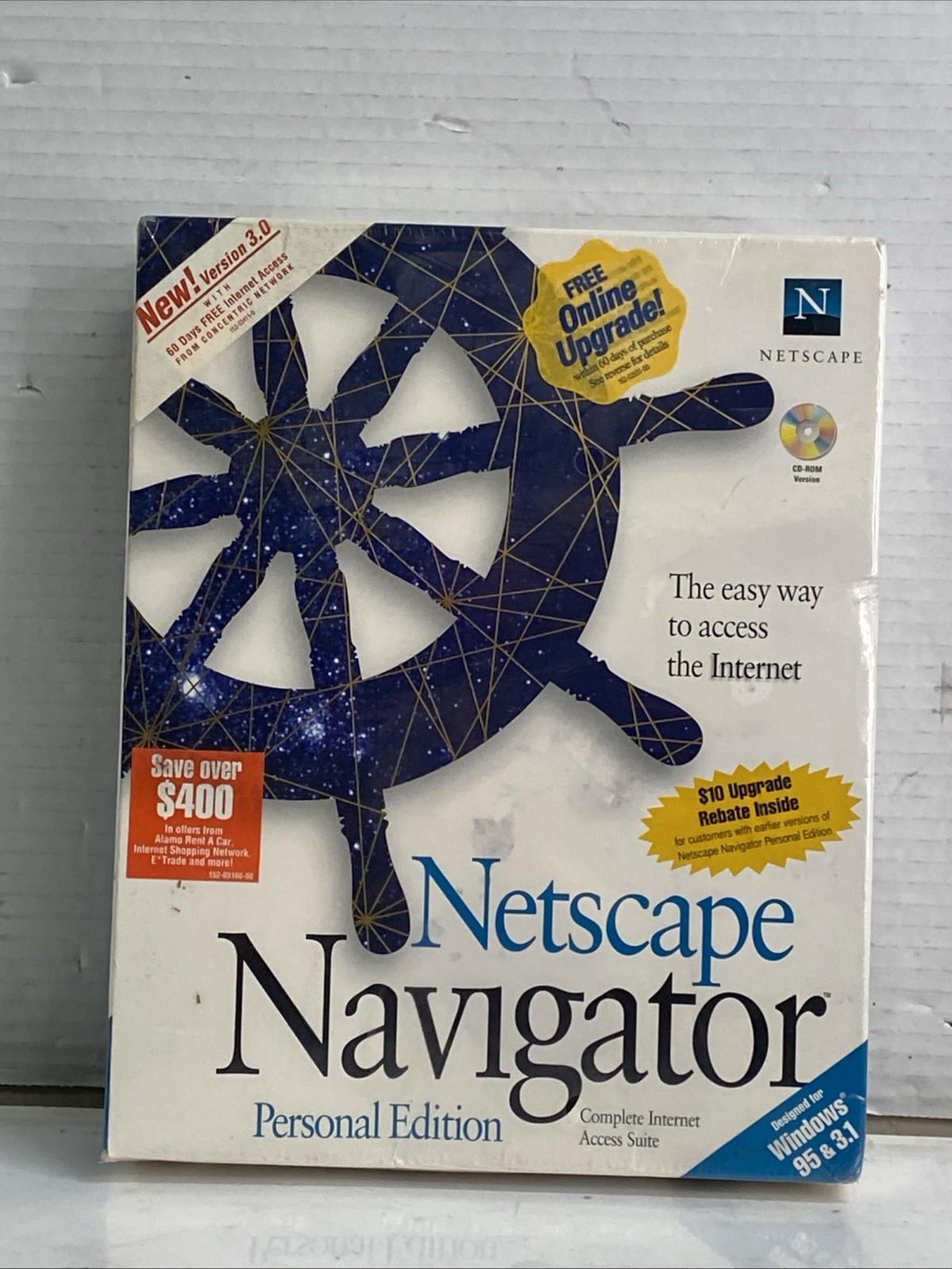 SEALED Netscape Navigator Personal Edition CD-ROM Media Windows 95 & 3.1