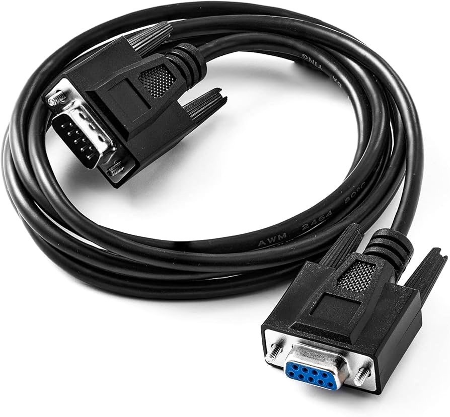 DB9 Male to DB9 Female Serial Cable 1:1 6ft Black D920-06 (New in Bag)